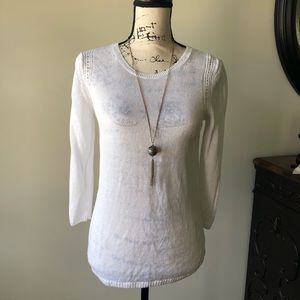 Talbots summer white sweater